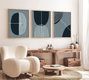 Wallity Huhu214 Cuadro Decorativo Enmarcado 50 x 70 cm (3 Piezas)